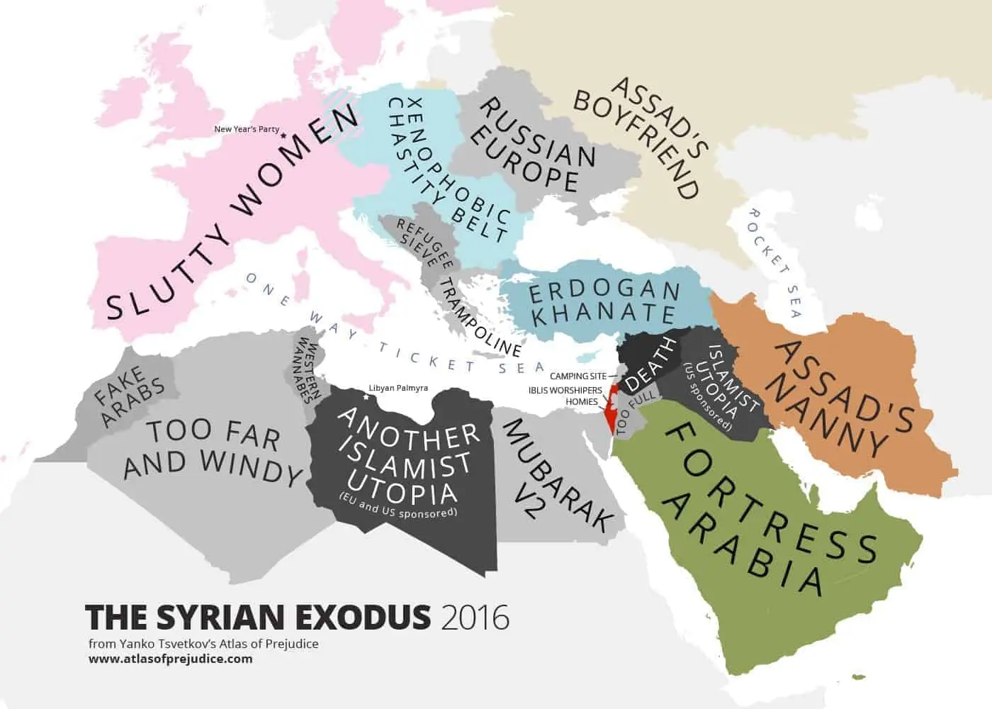 The Map of the Syrian Exodus 2016
