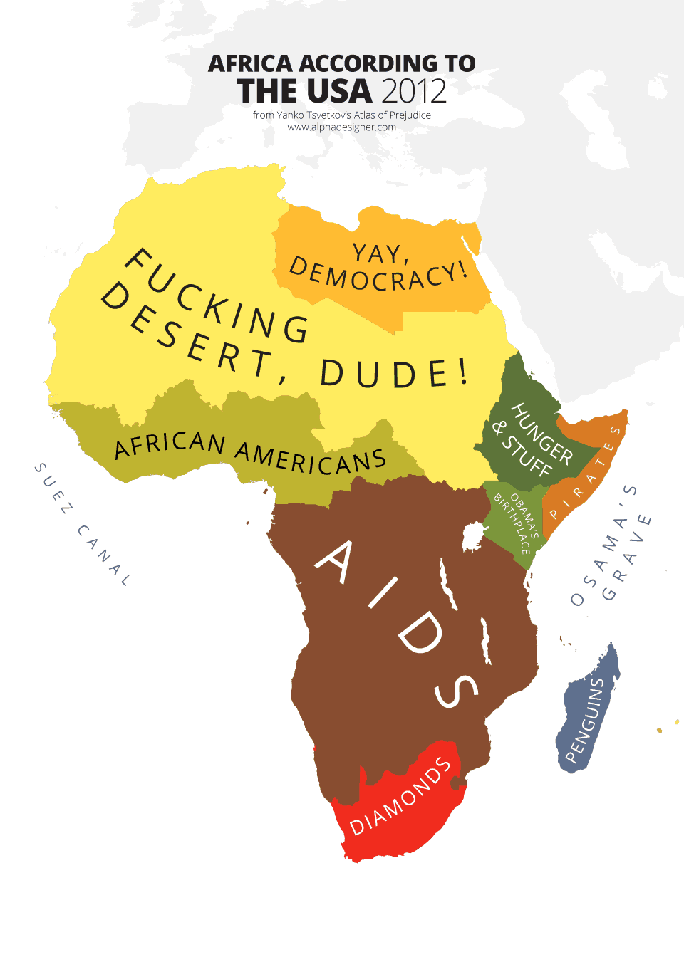 Map of Africa According to USA