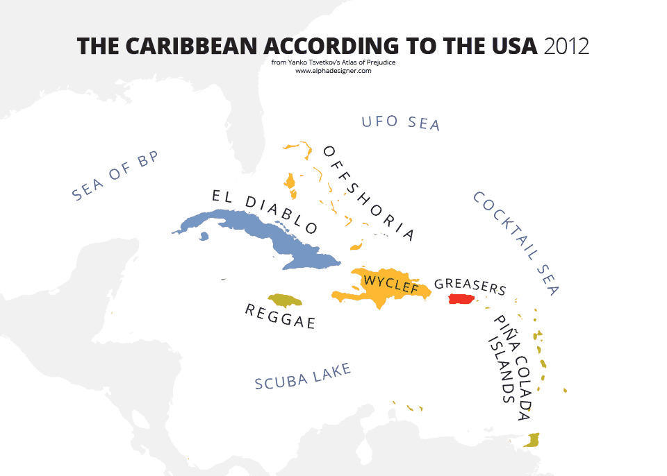 Map of the Caribbean According to USA