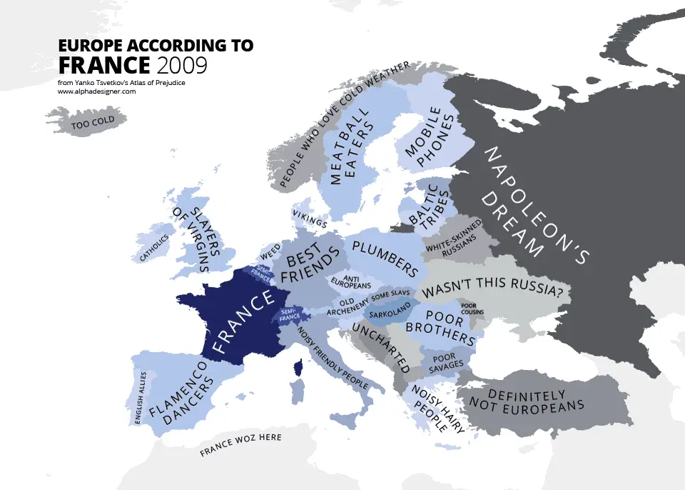 Map of Europe According to France