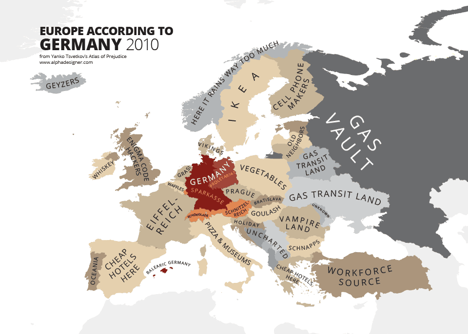 Map of Europe According to Germany