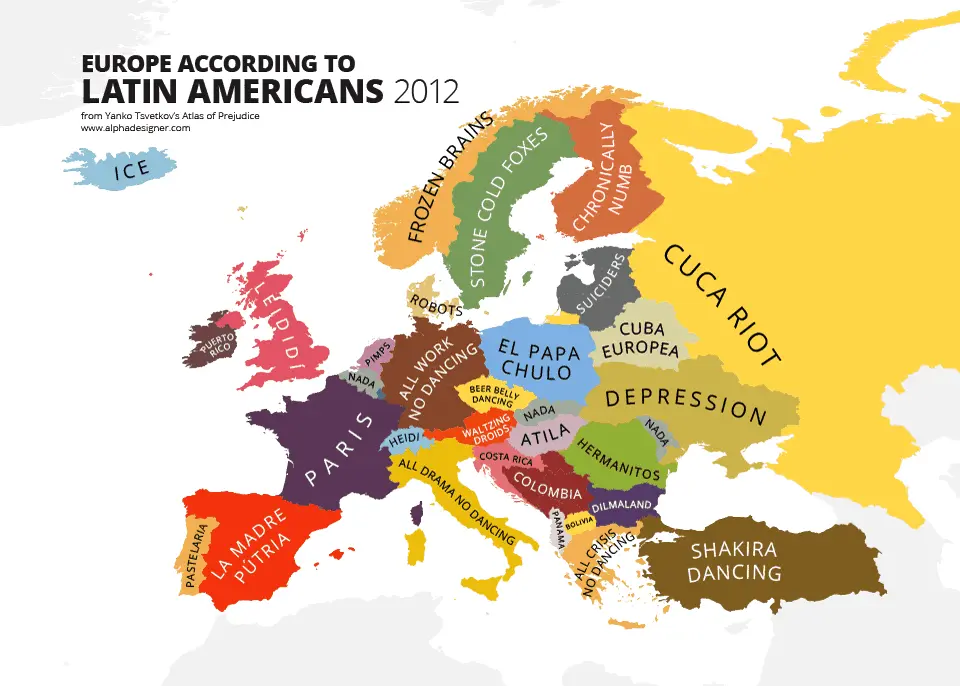 Map of Europe According to Latin Americans
