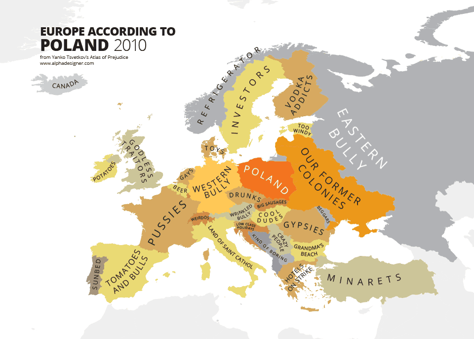 Map of Europe According to Poland