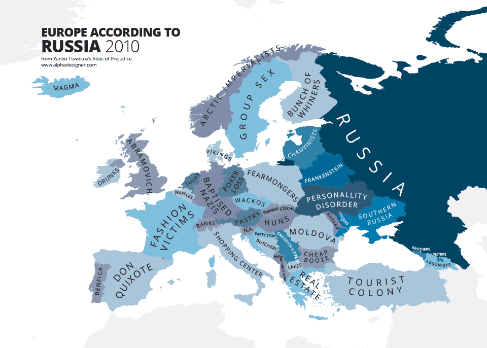 Map of Europe According to Russia