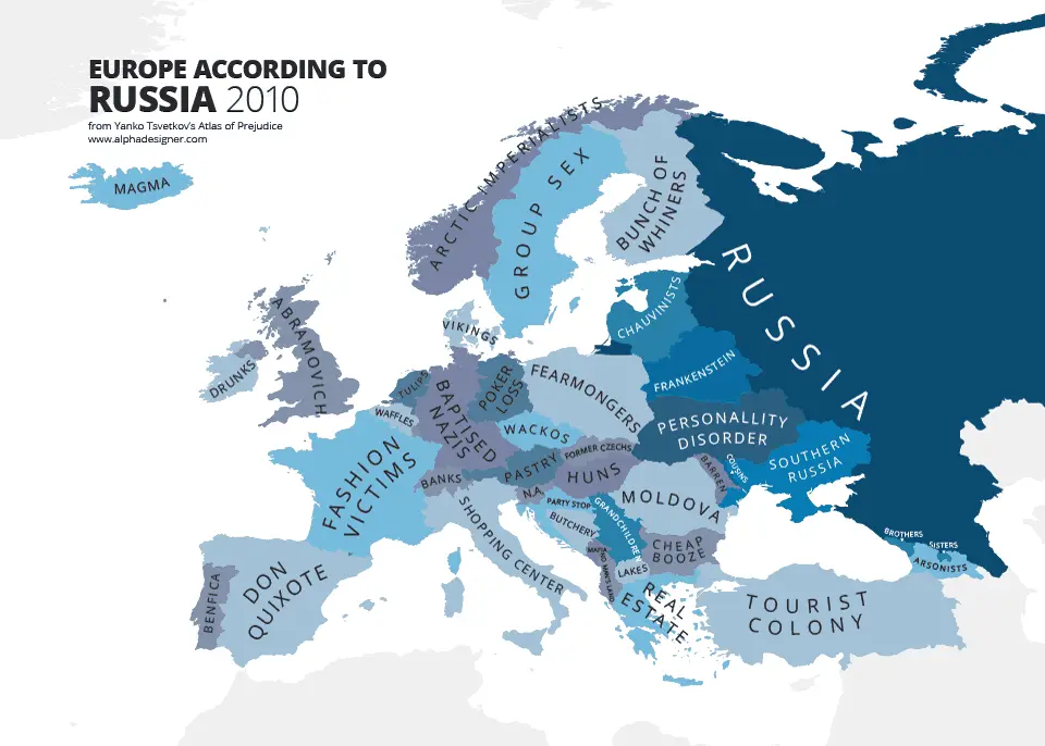 Map of Europe According to Russia