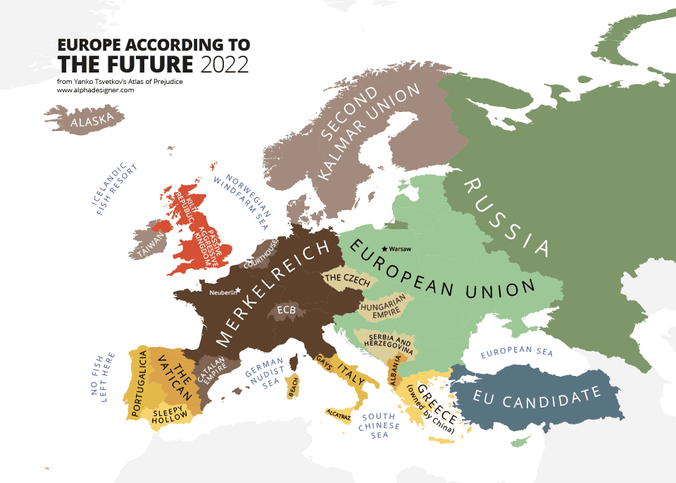 Map of Europe According to the Future, 2022