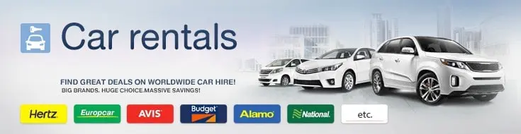 The most known car rental companies included here.