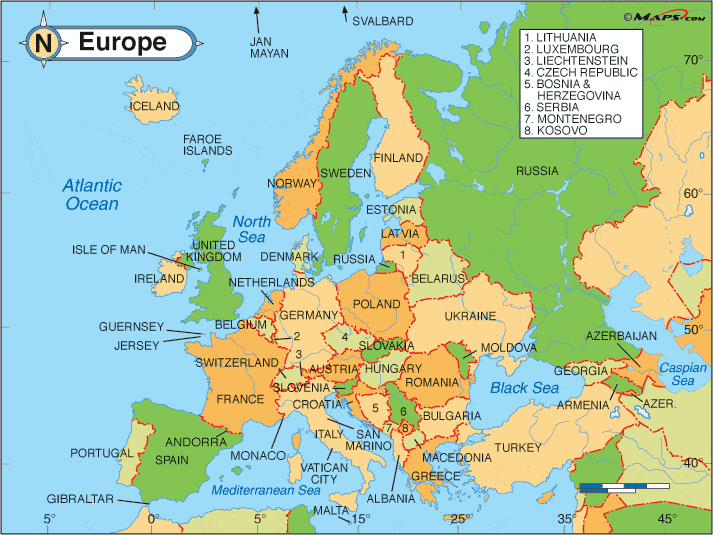 Europe - Driving Directions & Maps