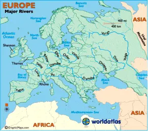 Rivers in Europe