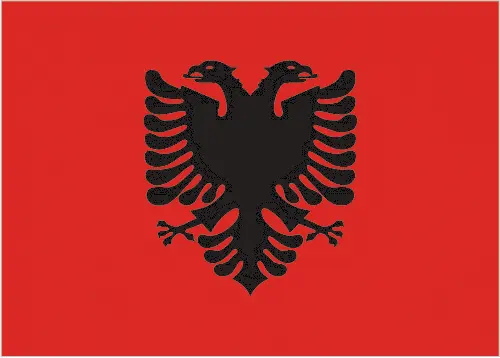 This image shows the flag of Albania, Europe. For more details of the flag of Albania, please see this page below.