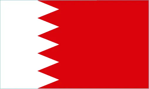 This image shows the flag of Bahrain, Middle East. For more details of the flag of Bahrain, please see this page below.