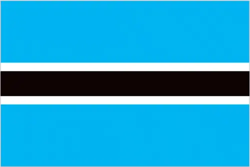 This image shows the flag of Botswana, Africa. For more details of the flag of Botswana, please see this page below.