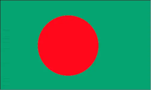 This image shows the flag of Bangladesh, Asia. For more details of the flag of Bangladesh, please see this page below.