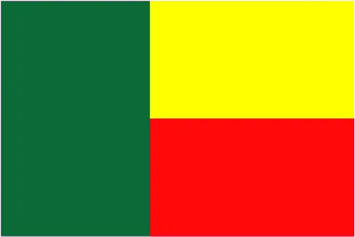 This image shows the flag of Benin, Africa. For more details of the flag of Benin, please see this page below.