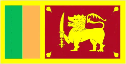 This image shows the flag of Sri Lanka, Asia. For more details of the flag of Sri Lanka, please see this page below.