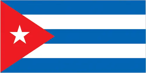 This image shows the flag of Cuba, Central America, and the Caribbean. For more details of the flag of Cuba, please see this page below.