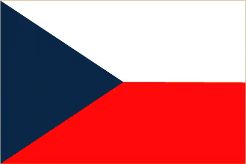 This image shows the flag of Czechia, Europe. For more details of the flag of Czechia, please see this page below.
