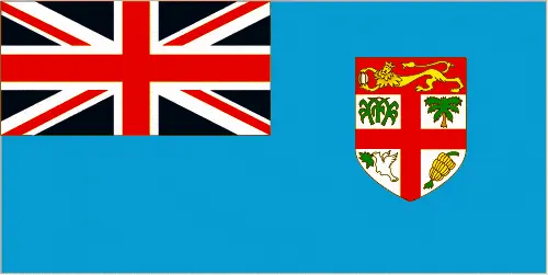 This image shows the flag of Fiji, Oceania. For more details of the flag of Fiji, please see this page below.
