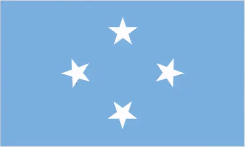 This image shows the flag of Micronesia, Oceania. For more details of the flag of Micronesia, please see this page below.