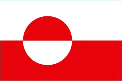 This image shows the flag of Greenland, Arctic Region. For more details of the flag of Greenland, please see this page below.