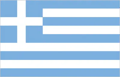 This image shows the flag of Greece, Europe. For more details of the flag of Greece, please see this page below.