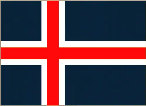 This image shows the flag of Iceland, Arctic Region. For more details of the flag of Iceland, please see this page below.