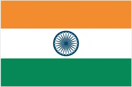 This image shows the flag of India, Asia. For more details of the flag of India, please see this page below.