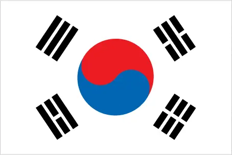 This image shows the flag of Korea South, Asia. For more details of the flag of Korea South, please see this page below.