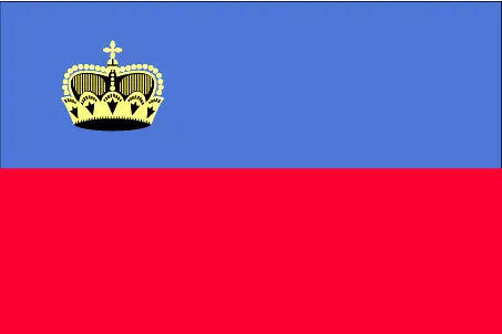 This image shows the flag of Liechtenstein, Europe. For more details of the flag of Liechtenstein, please see this page below.