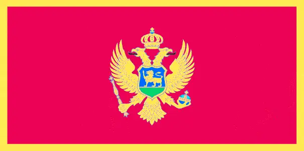 This image shows the flag of Montenegro, Europe. For more details of the flag of Montenegro, please see this page below.