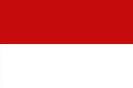 This image shows the flag of Monaco, Europe. For more details of the flag of Monaco, please see this page below.