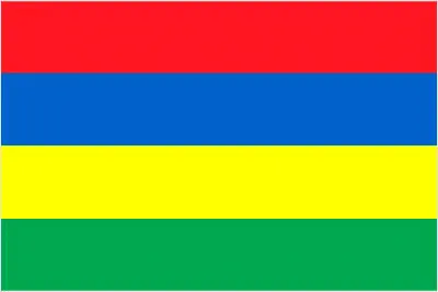 This image shows the flag of Mauritius, Africa. For more details of the flag of Mauritius, please see this page below.