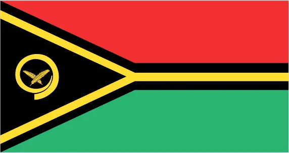 This image shows the flag of Vanuatu, Oceania. For more details of the flag of Vanuatu, please see this page below.
