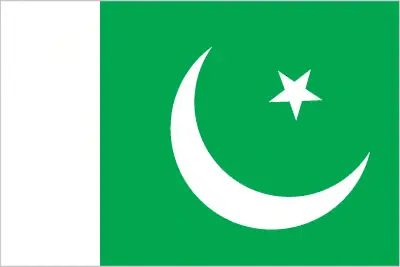 This image shows the flag of Pakistan, Asia. For more details of the flag of Pakistan, please see this page below.