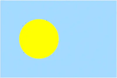 This image shows the flag of Palau, Oceania. For more details of the flag of Palau, please see this page below.