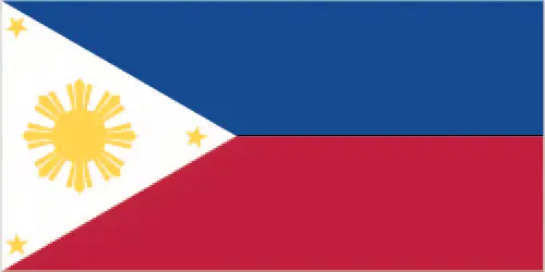 This image shows the flag of Philippines, Southeast Asia. For more details of the flag of Philippines, please see this page below.