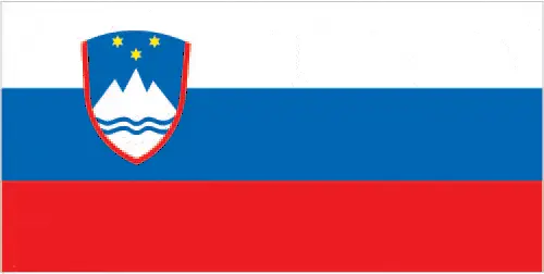 This image shows the flag of Slovenia, Europe. For more details of the flag of Slovenia, please see this page below.