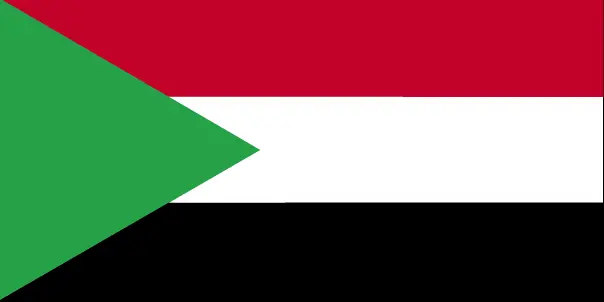 This image shows the flag of Sudan, Africa. For more details of the flag of Sudan, please see this page below.