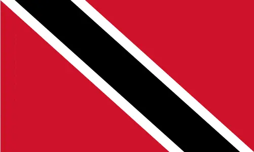 This image shows the flag of Trinidad and Tobago, Central America, and the Caribbean. For more details of the flag of Trinidad and Tobago, please see this page below.