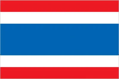 This image shows the flag of Thailand, Southeast Asia. For more details of the flag of Thailand, please see this page below.