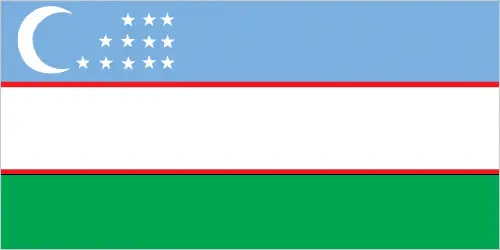 This image shows the flag of Uzbekistan, Asia. For more details of the flag of Uzbekistan, please see this page below.