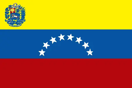 This image shows the flag of Venezuela, South America. For more details of the flag of Venezuela, please see this page below.