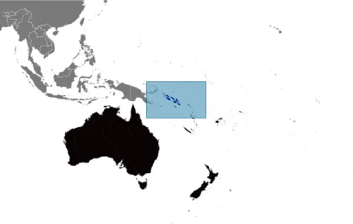 This image shows the location of Solomon Islands, Oceania. For more geographical details of Solomon Islands, please see this page below.