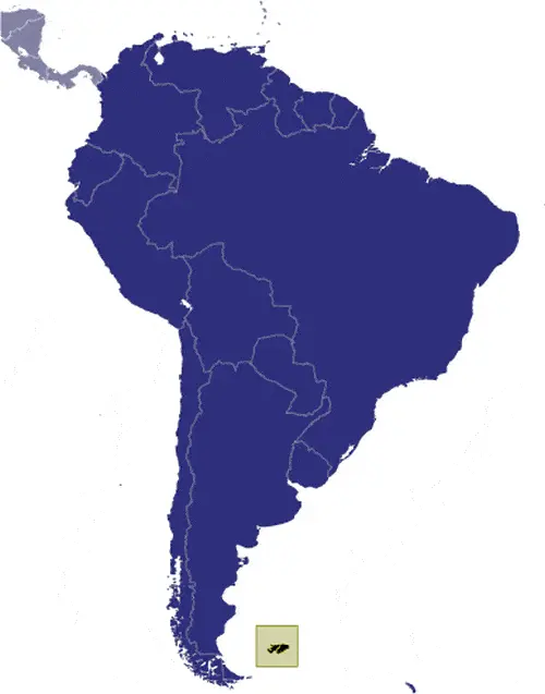 This image shows the location of Falkland Islands, South America. For more geographical details of Falkland Islands, please see this page below.