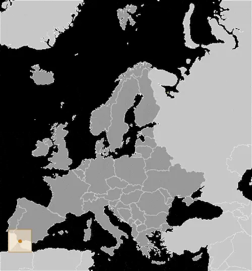 This image shows the location of Gibraltar, Europe. For more geographical details of Gibraltar, please see this page below.