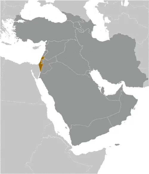 This image shows the location of Israel, Middle East. For more geographical details of Israel, please see this page below.