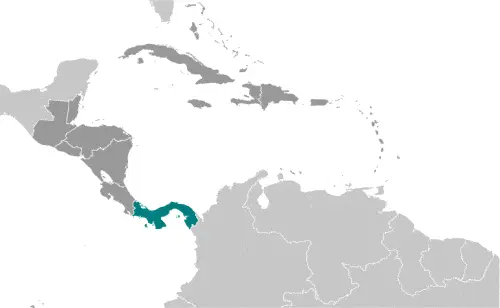 This image shows the location of Panama, Central America, and the Caribbean. For more geographical details of Panama, please see this page below.