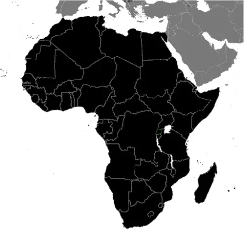 This image shows the location of Rwanda, Africa. For more geographical details of Rwanda, please see this page below.