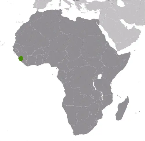 This image shows the location of Sierra Leone, Africa. For more geographical details of Sierra Leone, please see this page below.
