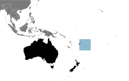 This image shows the location of Tonga, Oceania. For more geographical details of Tonga, please see this page below.